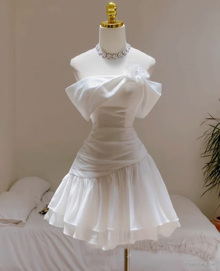 Cute A Line Homecoming Dress Hoco Dress Mini 16th Birthday Outfit Cocktail Gown - Zhaelle formal gown