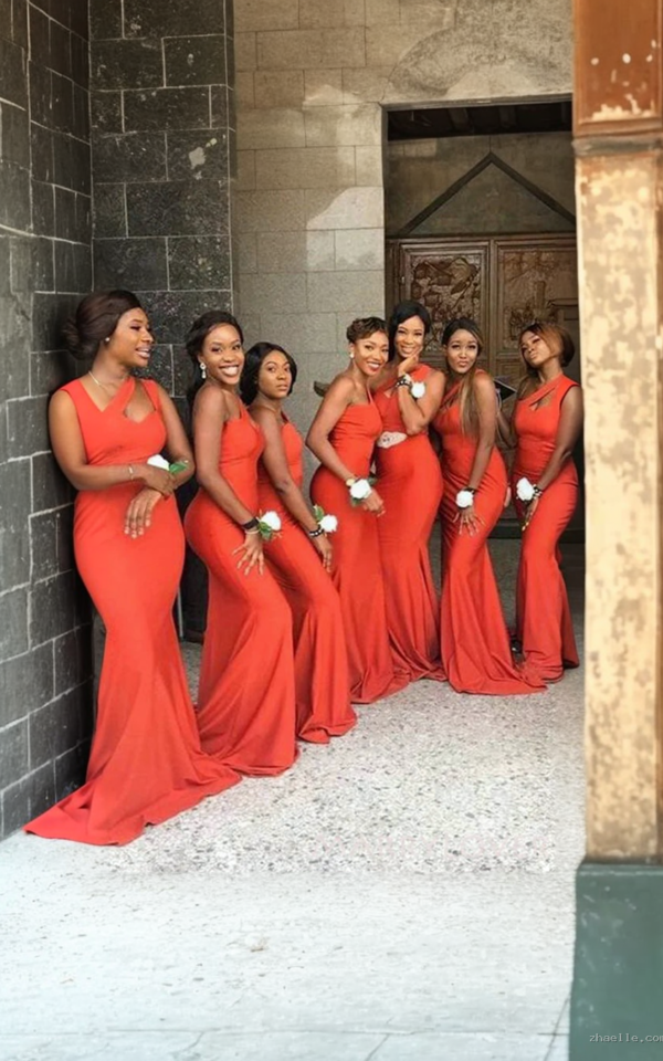 Elegant One Shoulder Bridesmaid Dresses Long Mermaid Maid of Honor Gown - Zhaelle formal gown