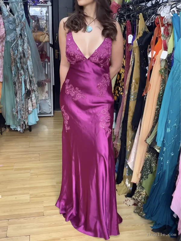 Fancy Mermaid Backless Long Prom Dress Spaghetti Straps Formal Dresses - Zhaelle formal gown