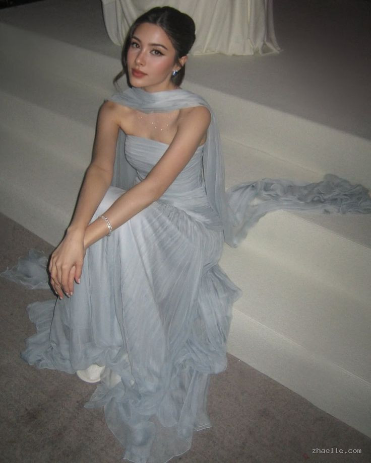 Long Prom Dresses Strapless A-Line Tulle Formal Occasion Dress Elegant - Zhaelle formal gown