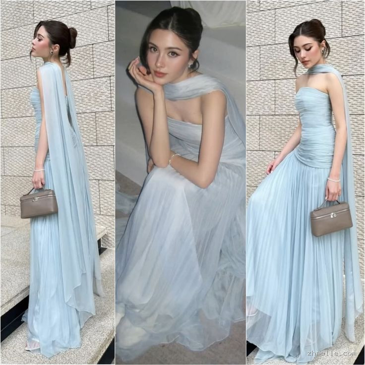 Long Prom Dresses Strapless A-Line Tulle Formal Occasion Dress Elegant - Zhaelle formal gown