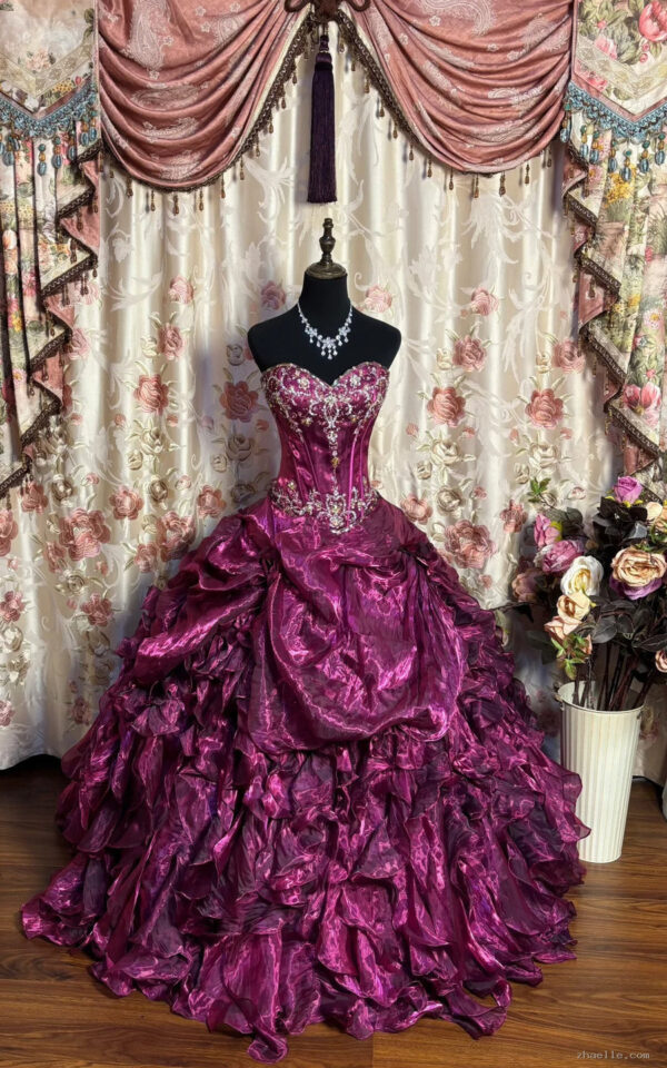 Luxury Long Ball Gown Prom Dress Sweet 15 Dresses Quinceanera - Zhaelle formal gown