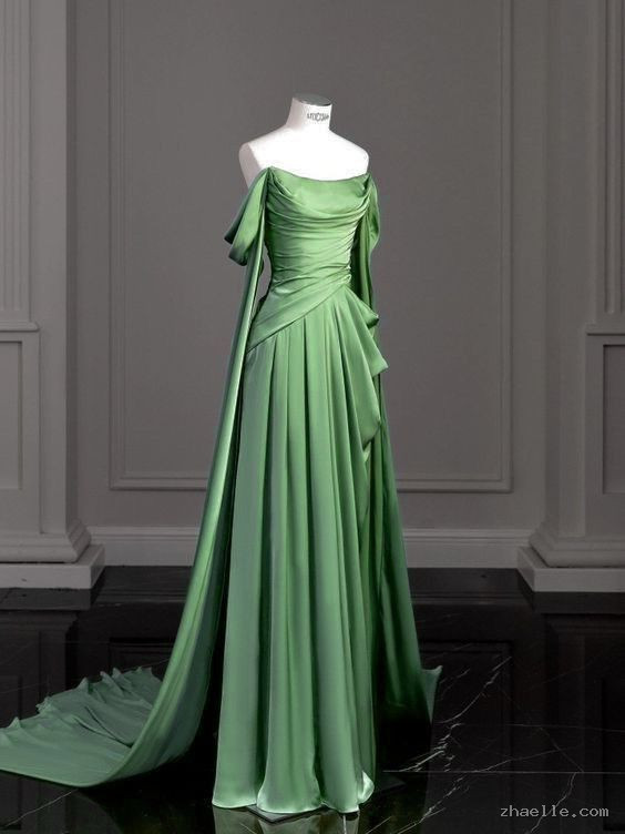Luxury Satin Prom Dresses Wedding Evening Gown Party Dress - Zhaelle formal gown