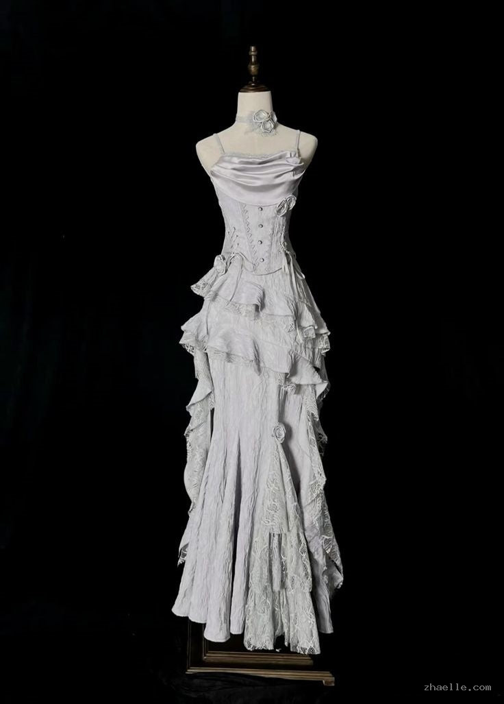 Retro Elegant Long Prom Dress with Jacket Classy Evening Outfit - Zhaelle formal gown