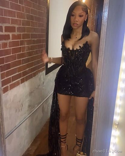 Sexy Black Tube Top Herringbone Beaded 19th Birthday Cocktail Dress Short - Zhaelle formal gown