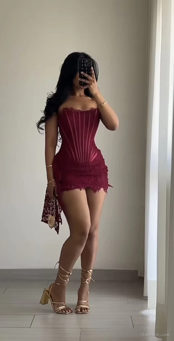 Sheath Lace Birthday Dress Mini Tight Homecoming Dresses Short - Zhaelle formal gown