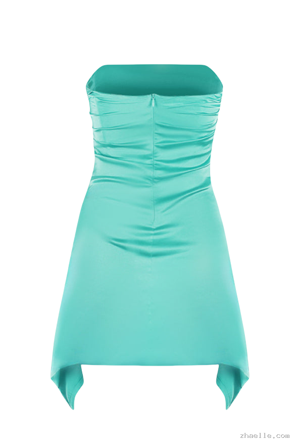 Strapless Irregular Hem Sheath Short Dress Mini Party Dresses - Zhaelle formal gown